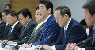 Tổng thống Shinzo Abe trong cuộc họp tại Nhật Bản vào ngày 27/2. Ảnh: AFP